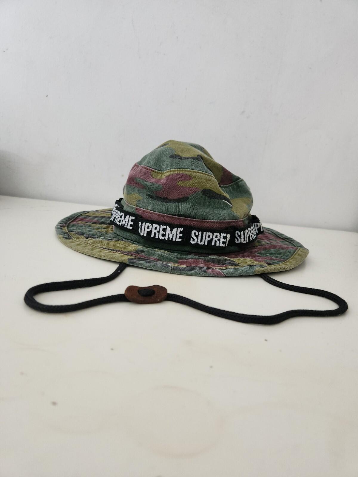 SS18 Supreme Military Boonie Jigsaw Camo Fischerhut S/M Small/ Medium Crusher