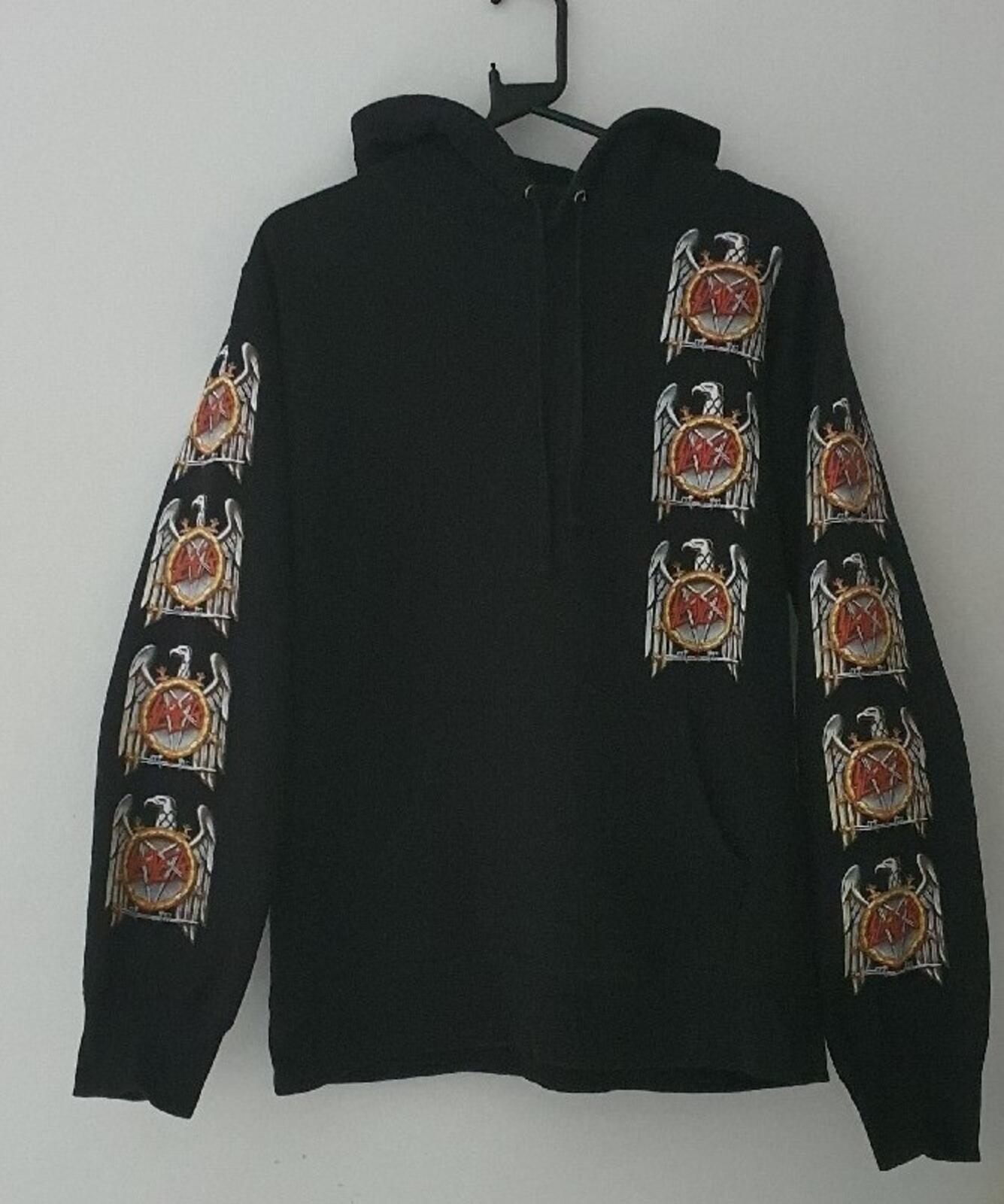 FW16 Supreme x Slayer Hooded Sweatshirt Size M Medium Black Hoodie