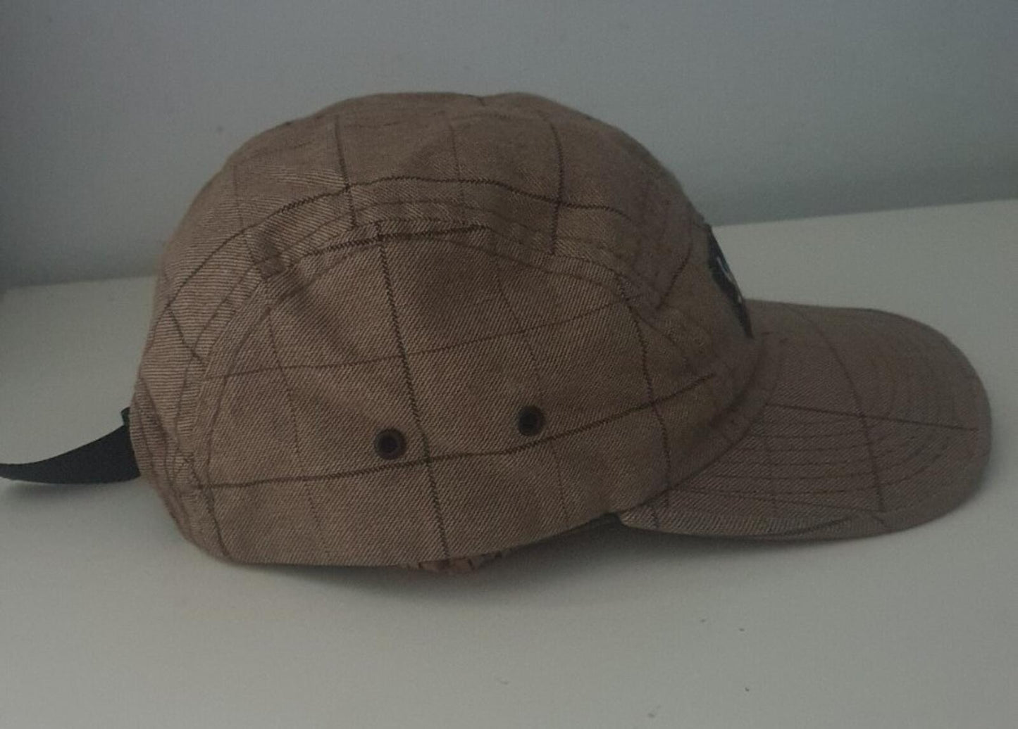 2002 Supreme Tweed Camp Cap Mütze Vintage Sehr selten Braun Beige