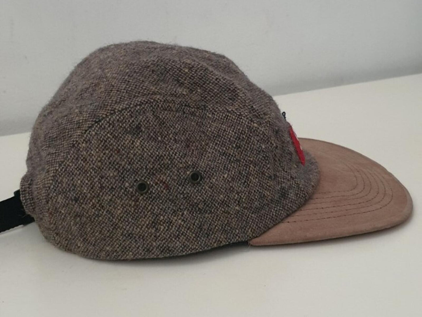 FW11 Supreme Donegal Wool Suede Visor Camp Cap grey Hat vintage 2011 Very Rare