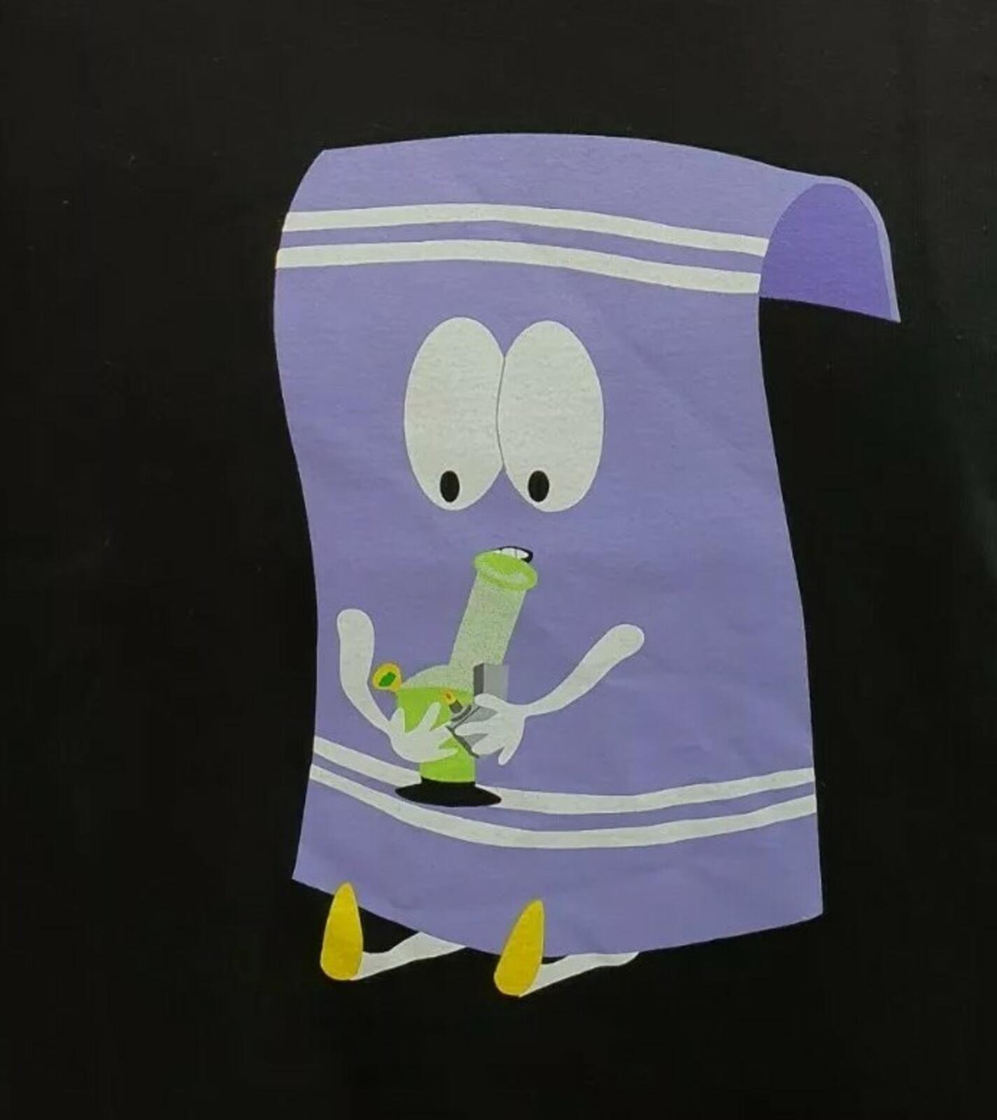 2015 HUF X SOUTH PARK '420 PACK' TOWELIE T-Shirt Schwarz Größe M