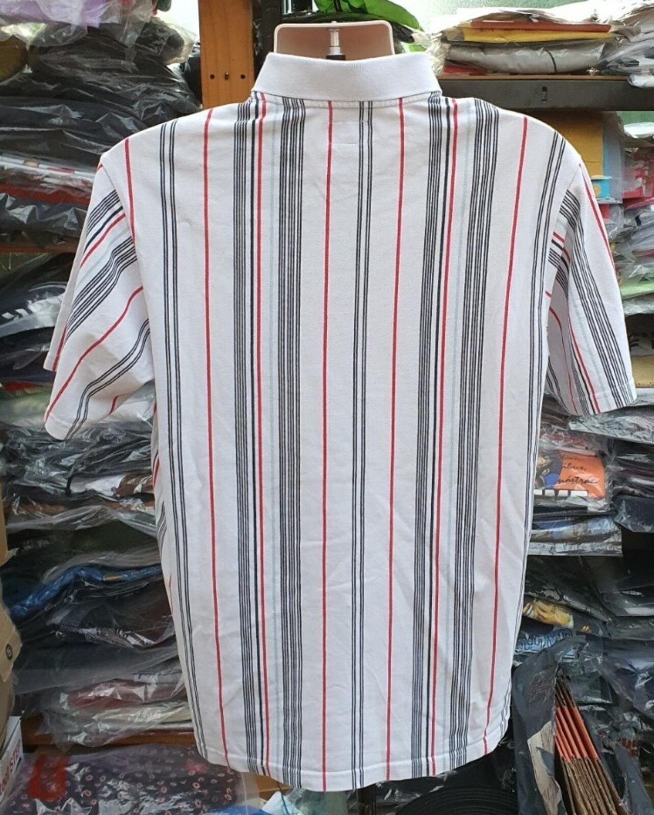 SS20 Supreme Vertical Stripe Polo Top Shirt White M