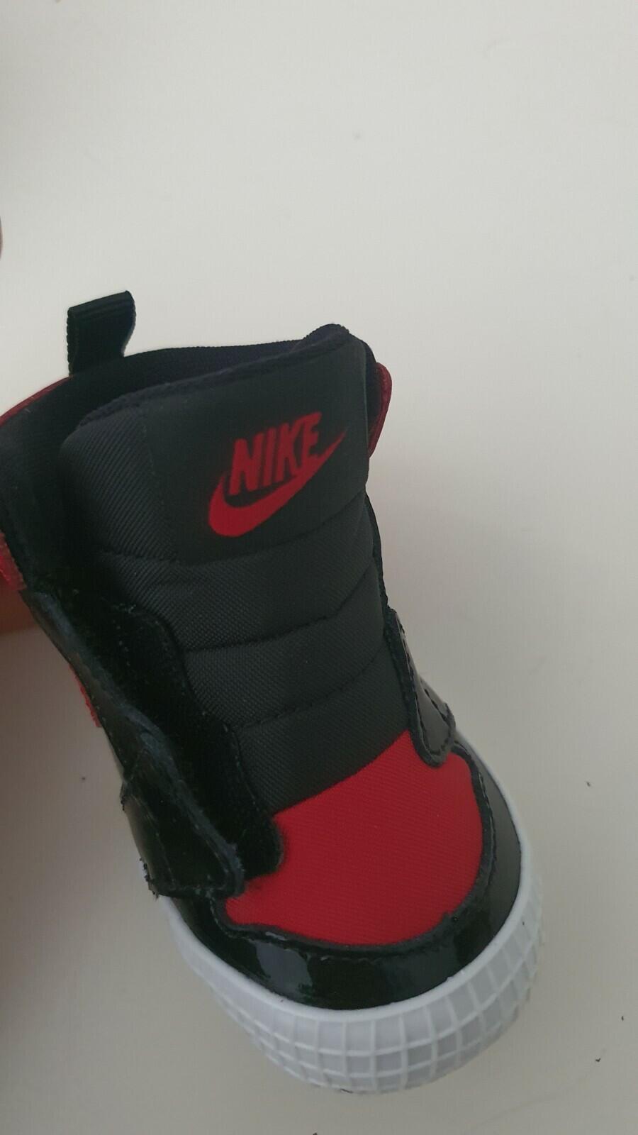 JORDAN 1 Crib Bootie US 4C UK 3.5 EUR 19.5 Baby Bootie Infant nike Bred patent