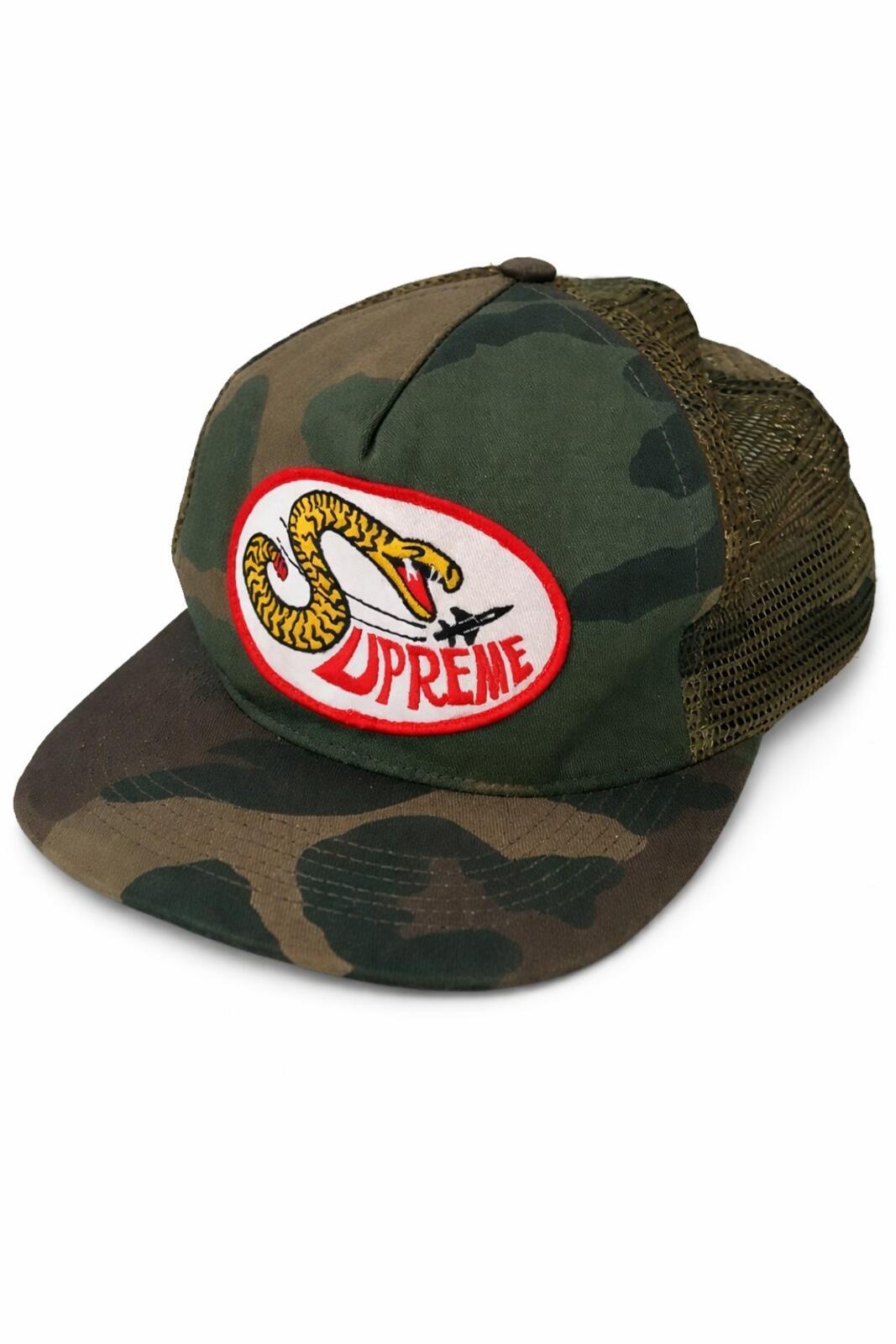 FW12 Supreme Sidewinder 5-panel Mesh Hat Woodland Camo Snake