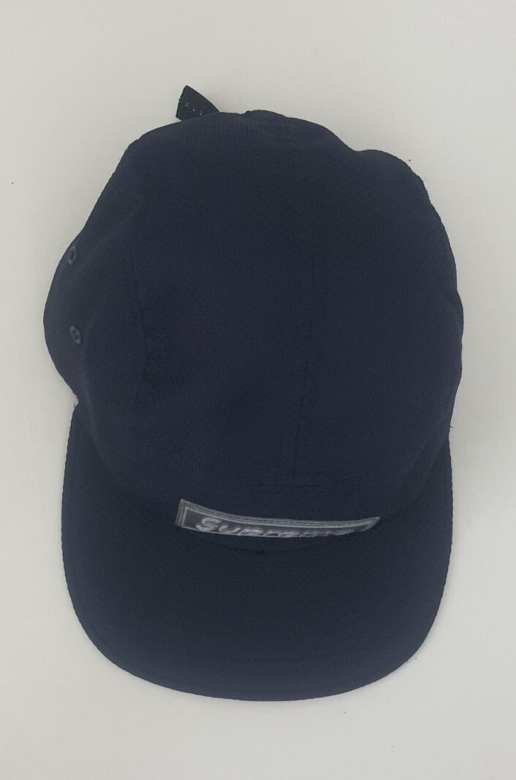 SS19 Supreme Nylon Pique Camp Cap Navy hat Box Logo