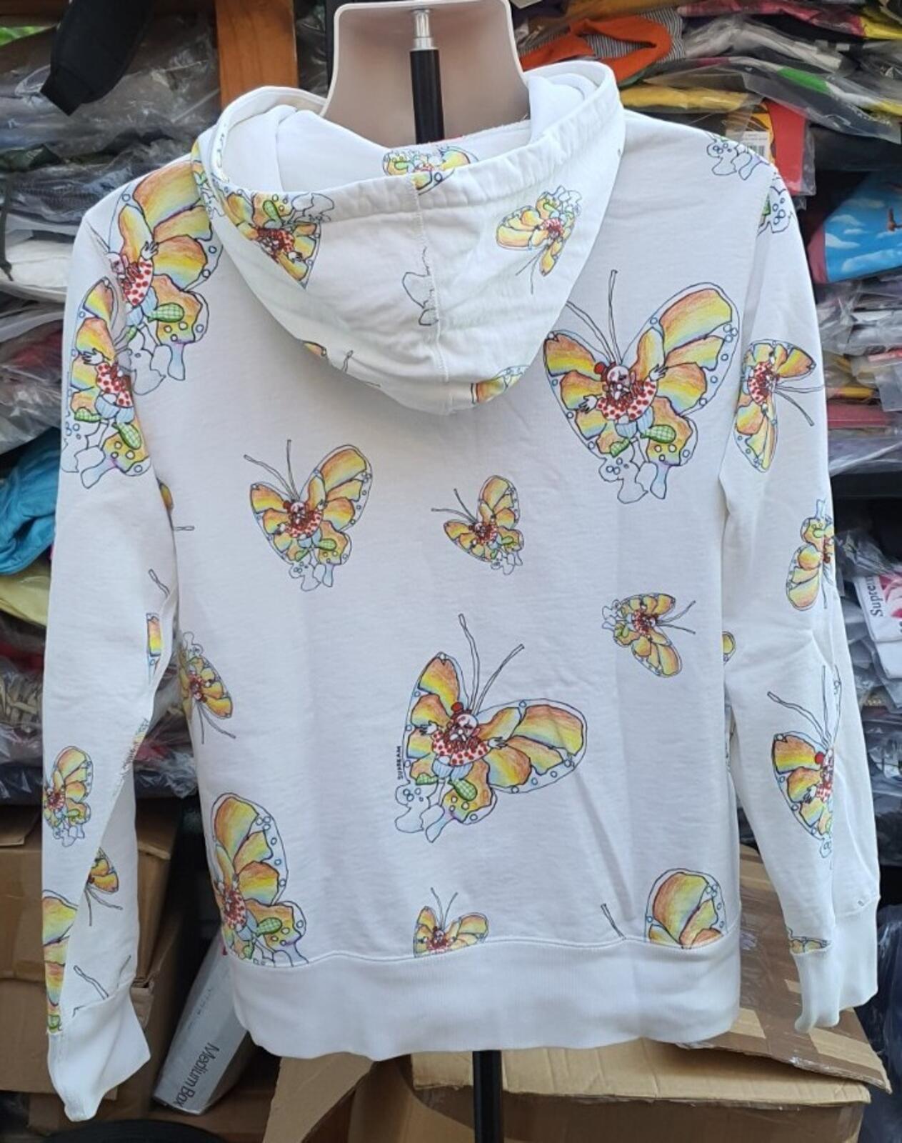 SS16 Supreme Gonz Butterfly Hooded Sweatshirt White Size S Mark Gonzales Gonz