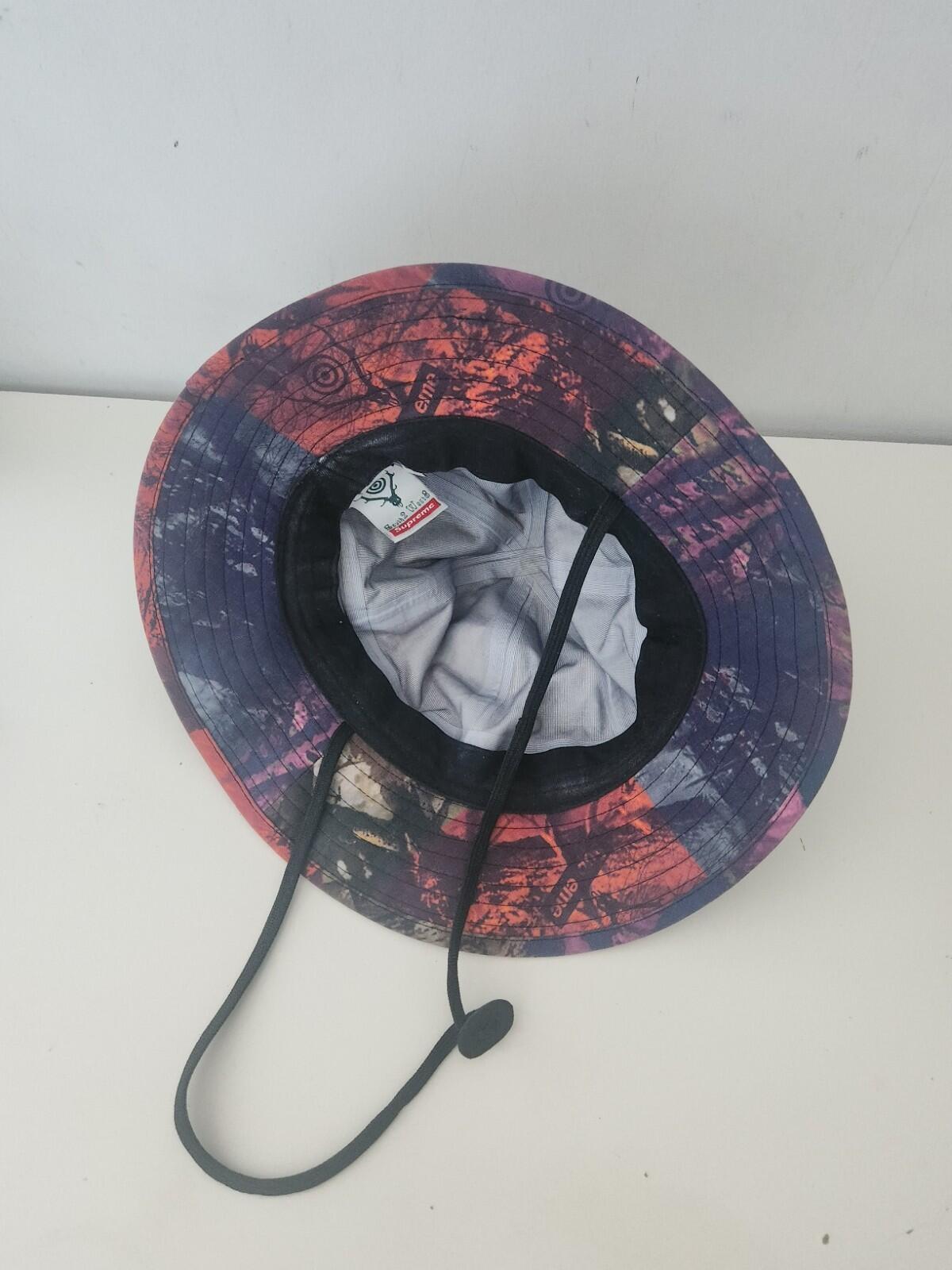 SS19 Supreme South2 West8 jungle hat Black S/M Camo bucket Crusher Waterproof