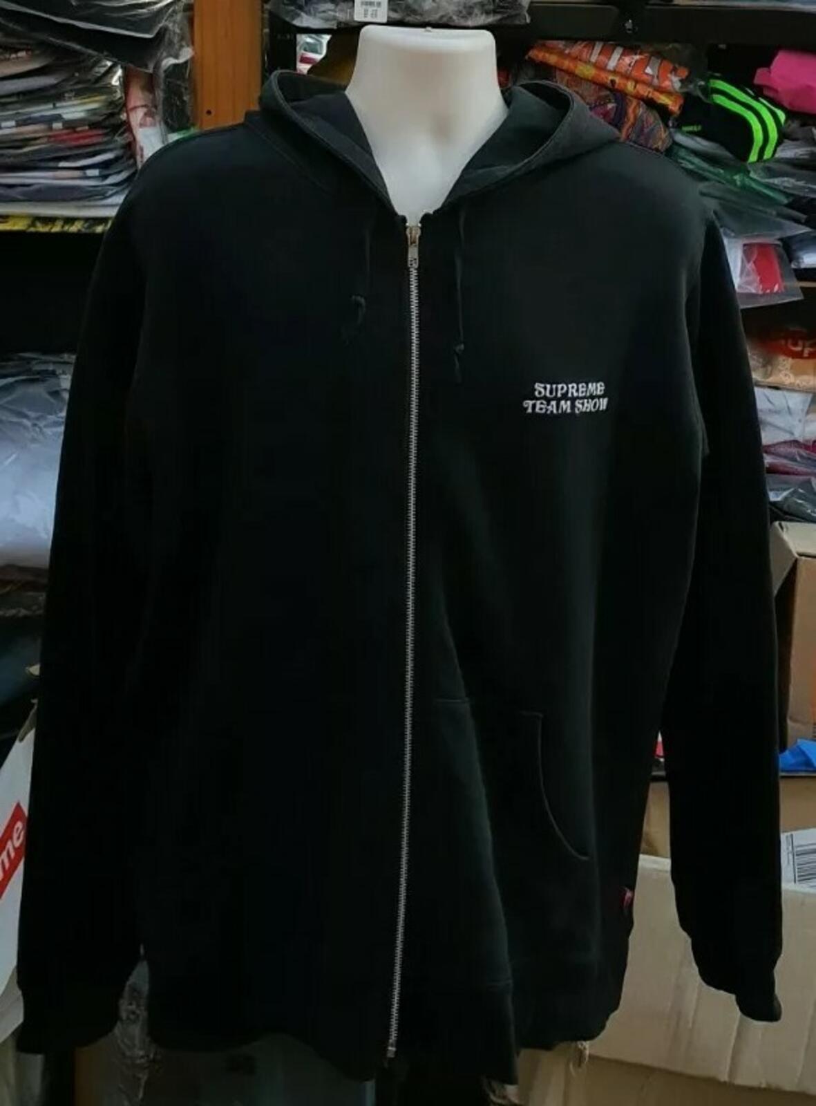SS09 Supreme Malcolm McLaren Keith Haring Kapuzenpullover Schwarz Größe L