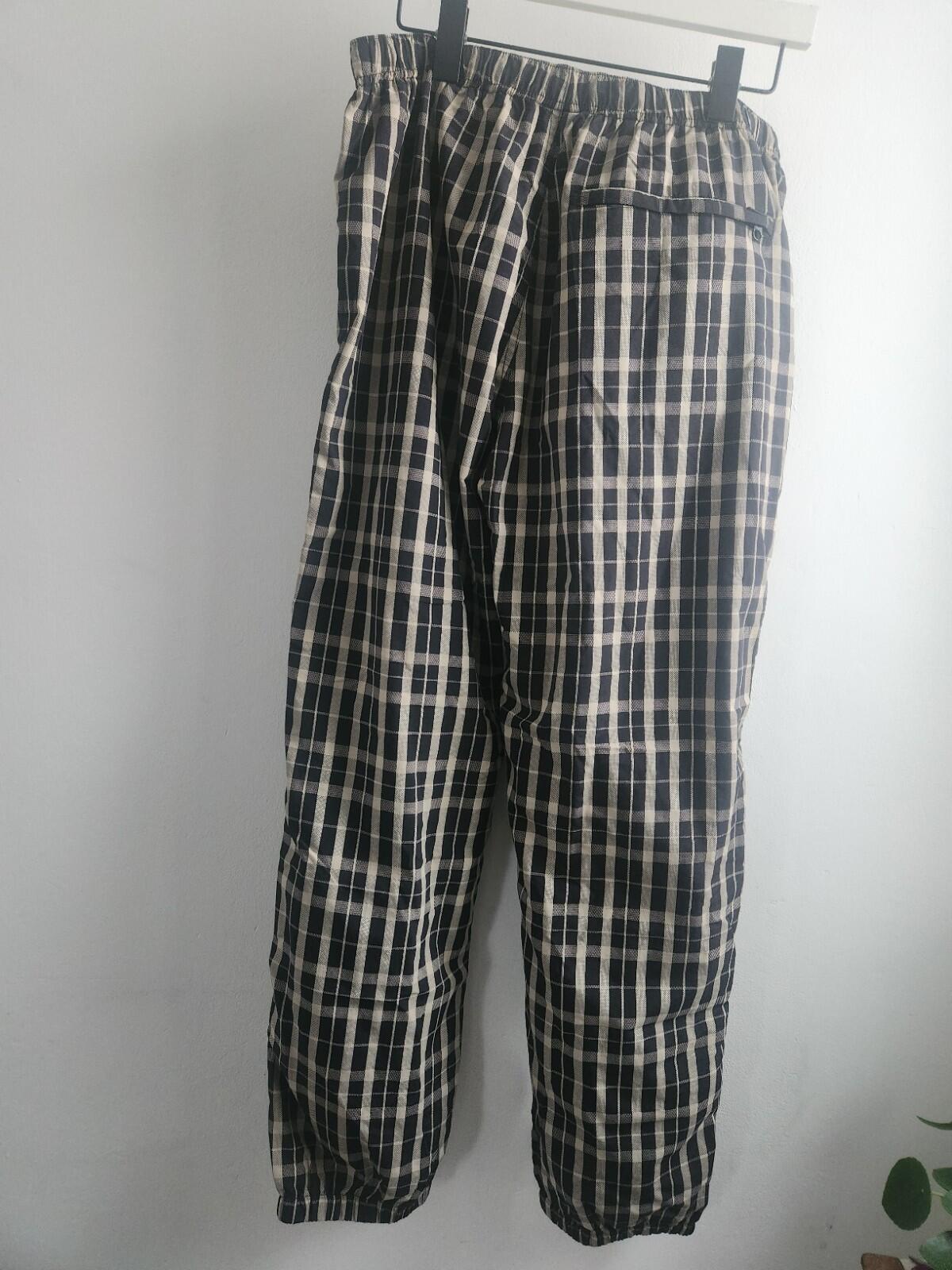 FW18 Supreme Nylon Plaid Track Pant Tan Trousers Size M Medium Nylon Pant
