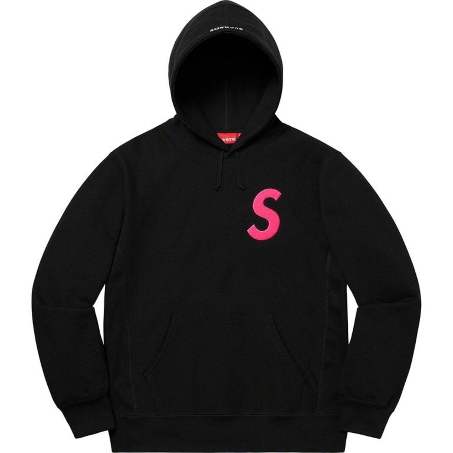 FW19 Supreme S Logo Hooded Sweatshirt Black Size M