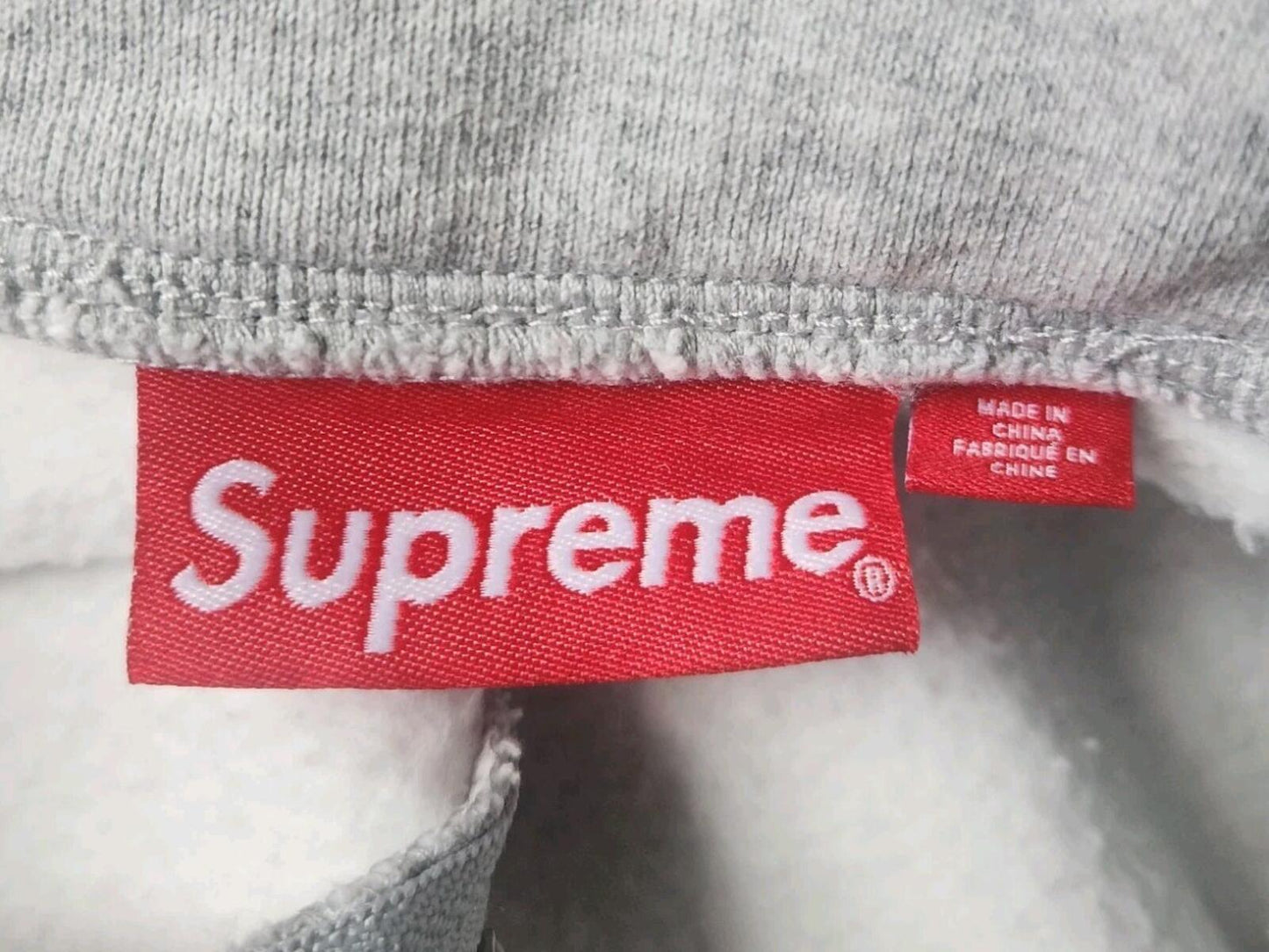 FW23 Supreme Cargo Pocket Zip Up Sweatshirt Heather Grey Size M