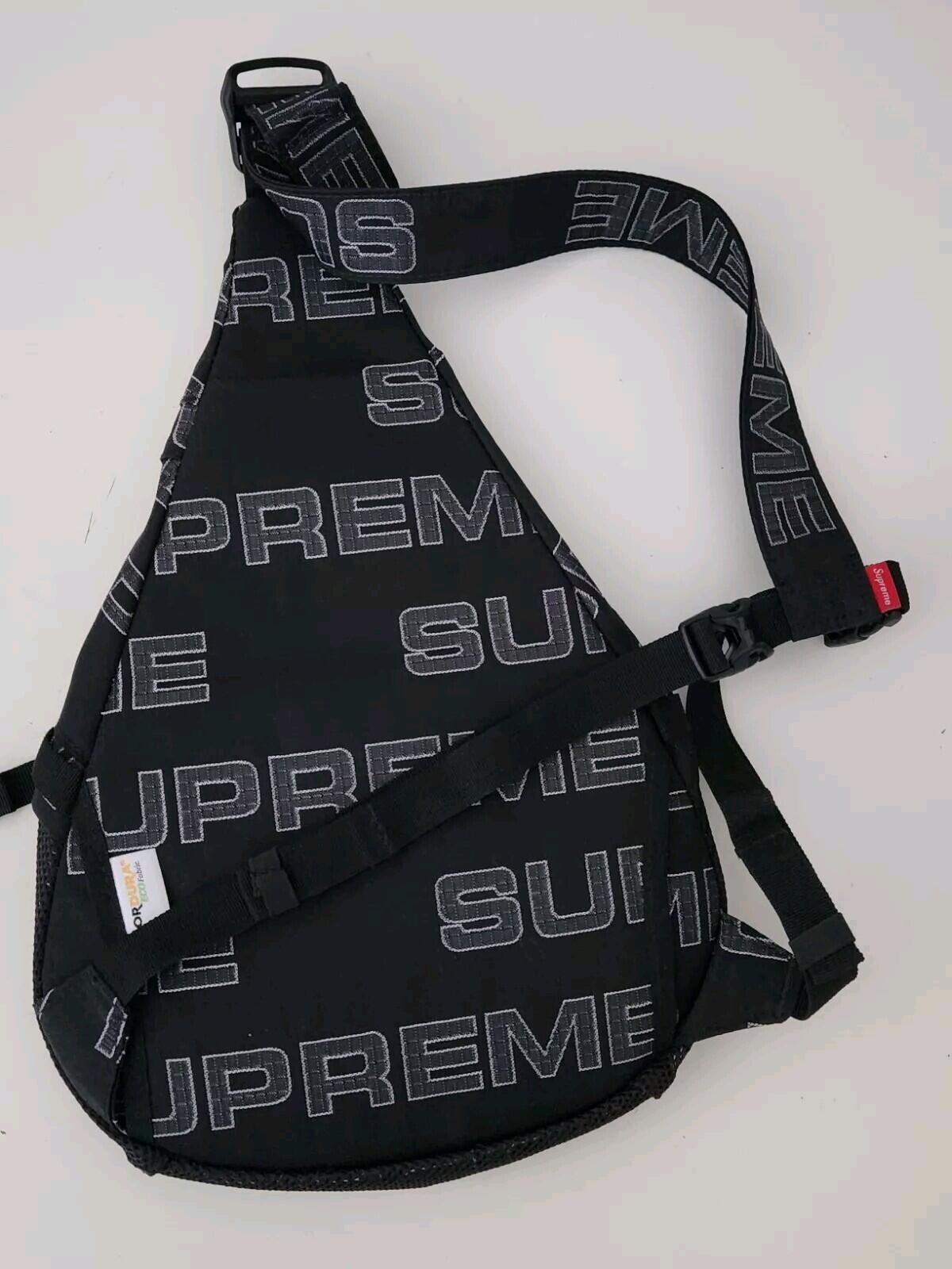 FW21 Supreme Sling Bag Umhänge-Gürteltasche Cordura-Gewebe Nylon wasserabweisend schwarz