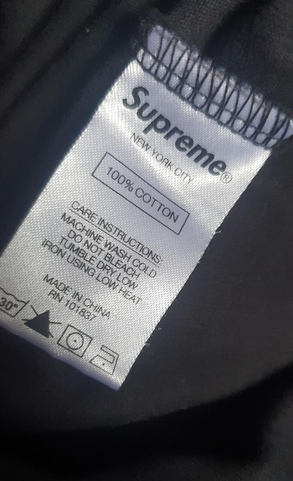FW19 Supreme University S/S Top Black tee size XL T-shirt