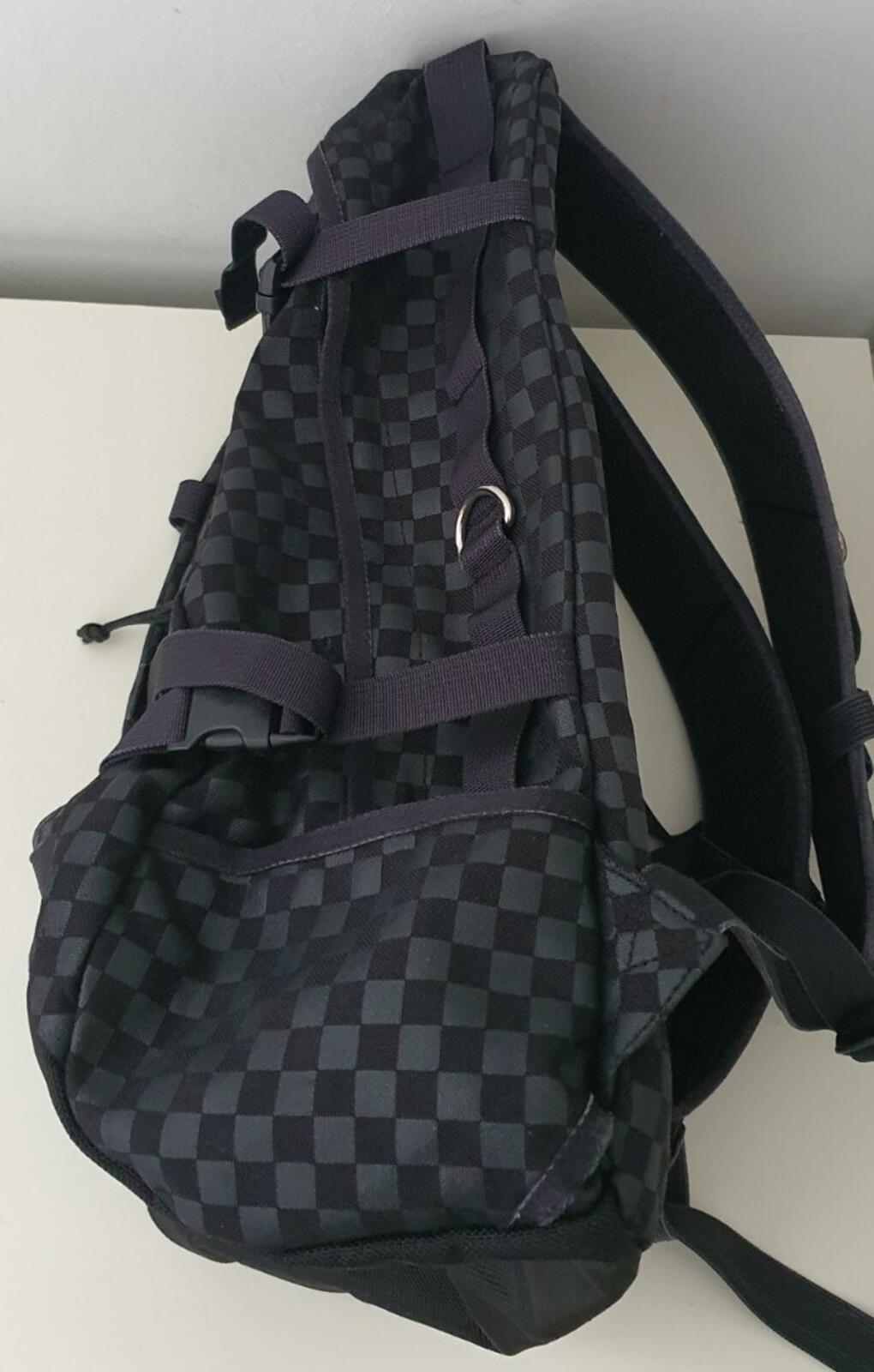 FW11 Supreme Printed Check backpack box logo bag Checkered vintage Rare Black