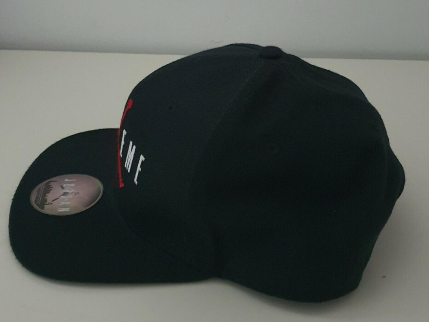 FW15 Supreme x Jordan black 6-Panel cap Jumpman hat Rare