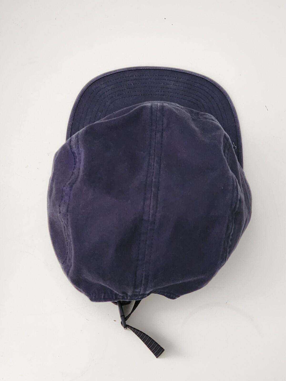 FW17 Supreme Side Zip Camp cap Navy hat Box Logo