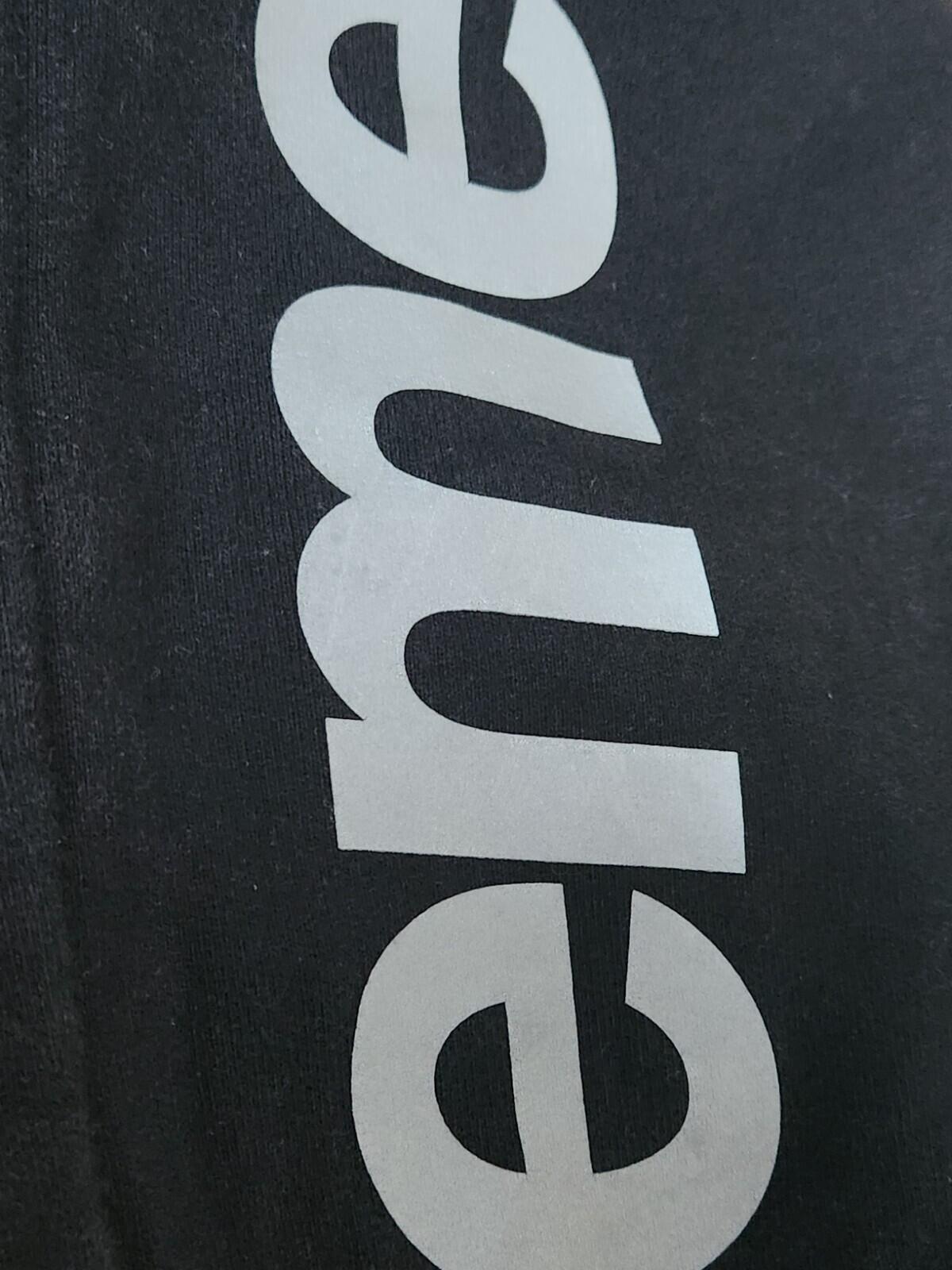 FW14 Supreme Reflective Logo Thermal Zip Up sweatshirt L Large Hoodie Black