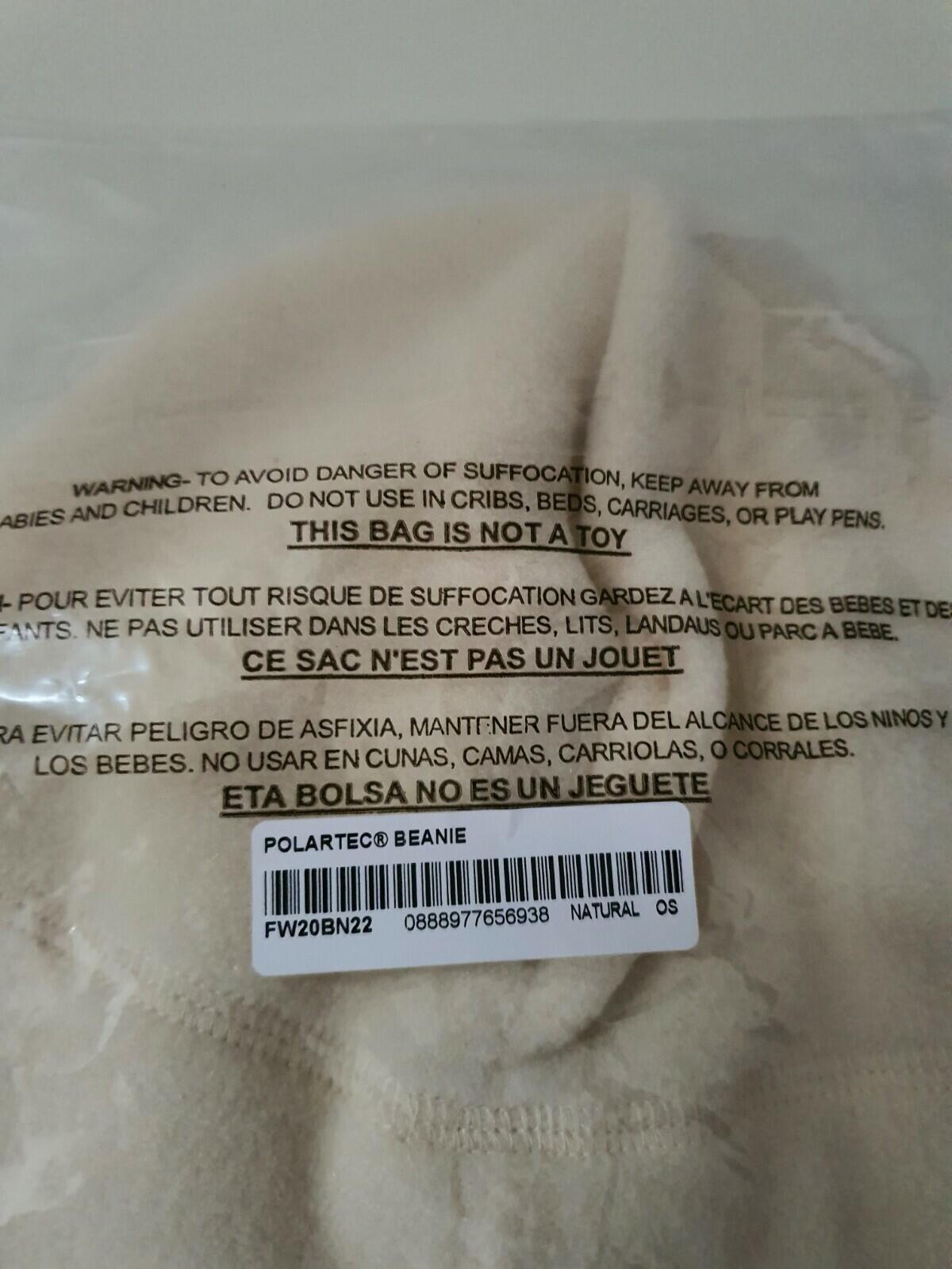 FW20 Supreme Polartec natural beanie New and unopened Hat