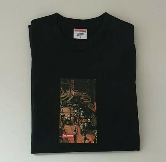 FW10 Supreme Street Scene Tee S kleines schwarzes T-Shirt Vintage 2010 Sehr selten