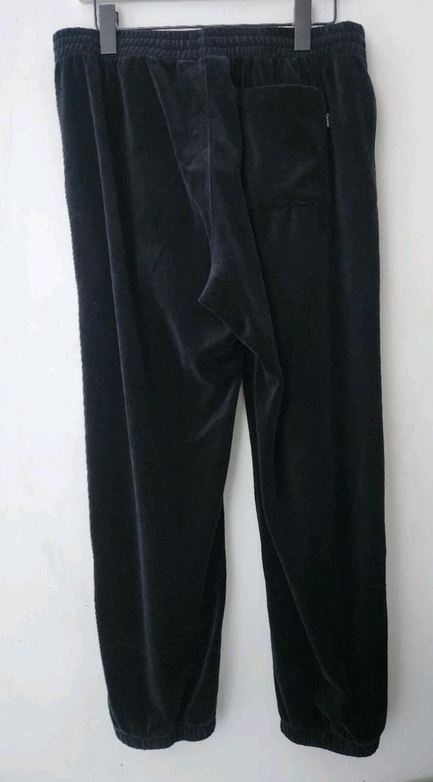 FW17 Supreme Velour Warm Up Pant + Crewneck Set black size S small & M Medium