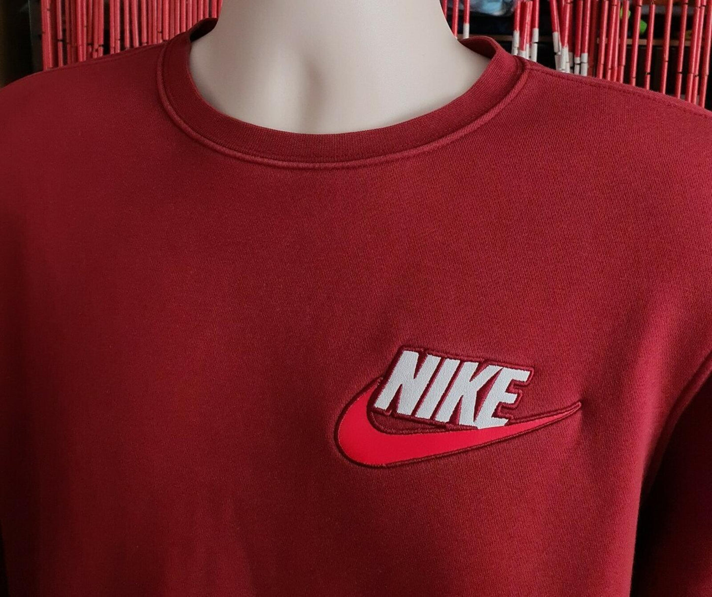 FW18 Supreme x Nike Crewneck Burgundy Size M Sweatshirt