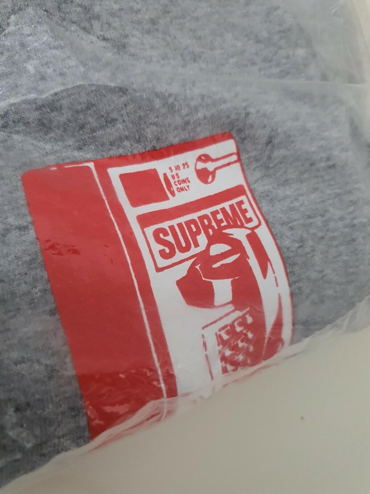 FW18 Supreme Payphone Heather Grey Tee Size XL