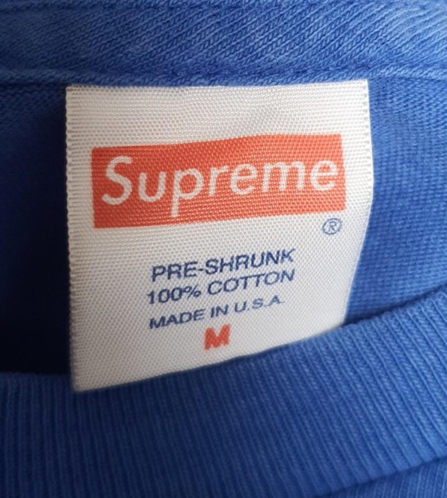 FW15 Supreme Devil heather royal tee size M medium T-shirt blue Rare