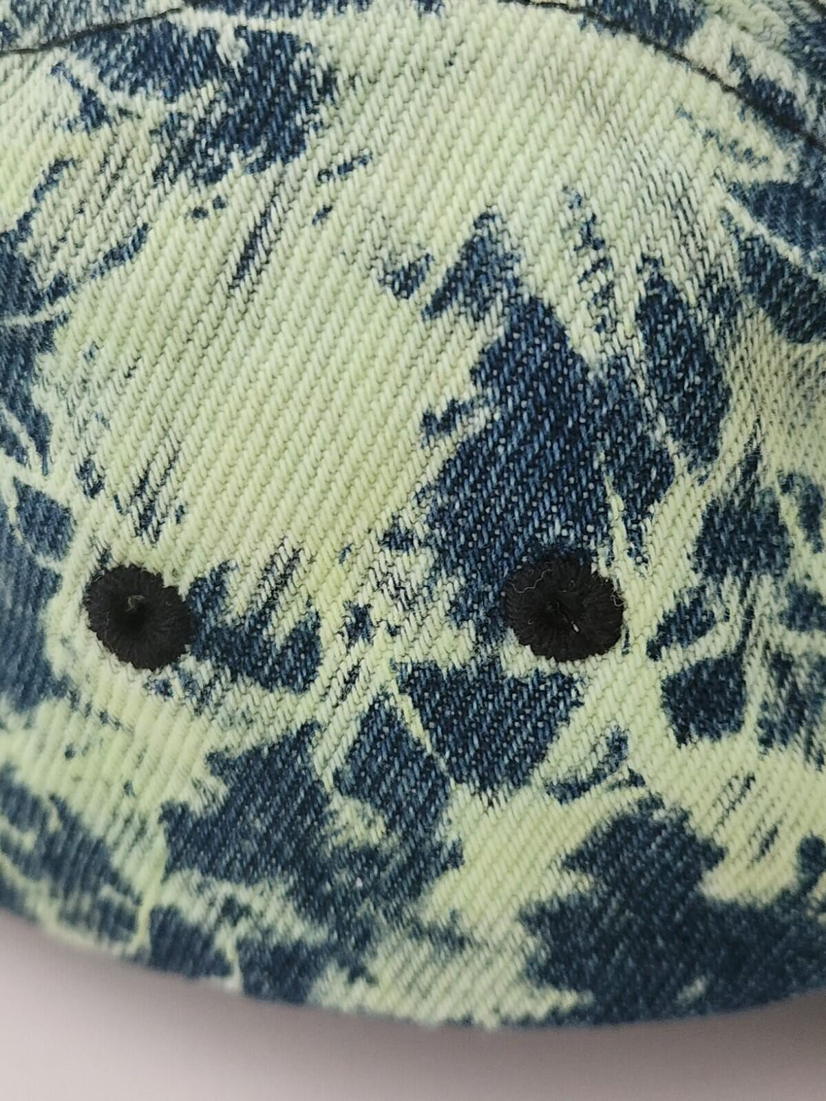Gorra Camp Supreme de mezclilla teñida de verde desteñido FW22