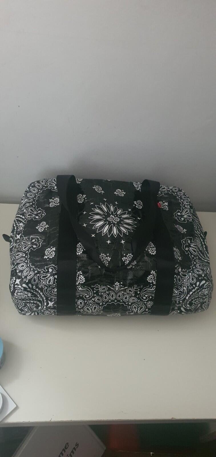 SS21 Supreme Bandana Tarp small duffle bag black 17L water resistant duffel