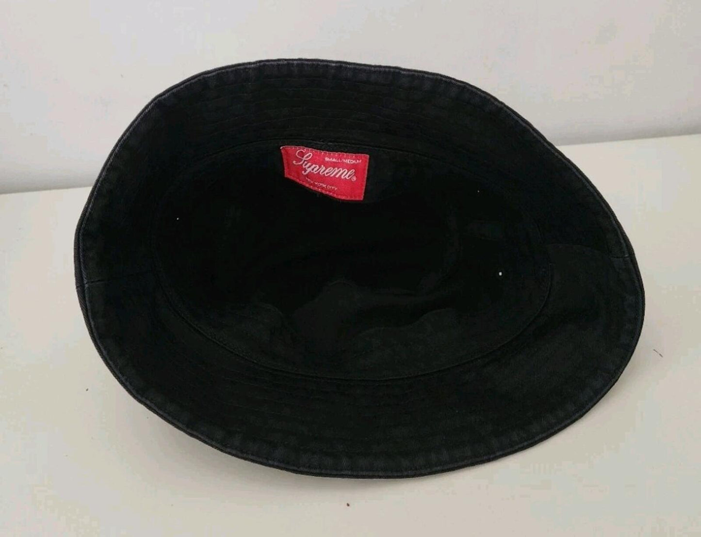 SS23 Supreme Embroidered Brim crusher S/M Black bucket hat 190 Bowery New York