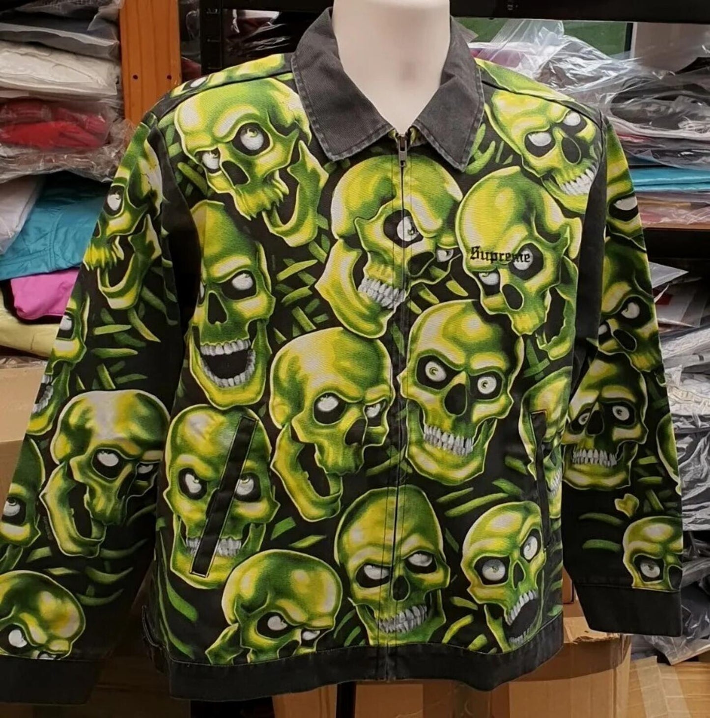 SS18 Supreme Skull Pile Work Jacket Size M