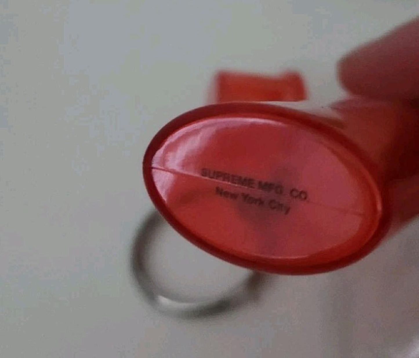 SS20 Supreme Waterproof Lighter Case Keychain Accessory Red Keyring Plastic New