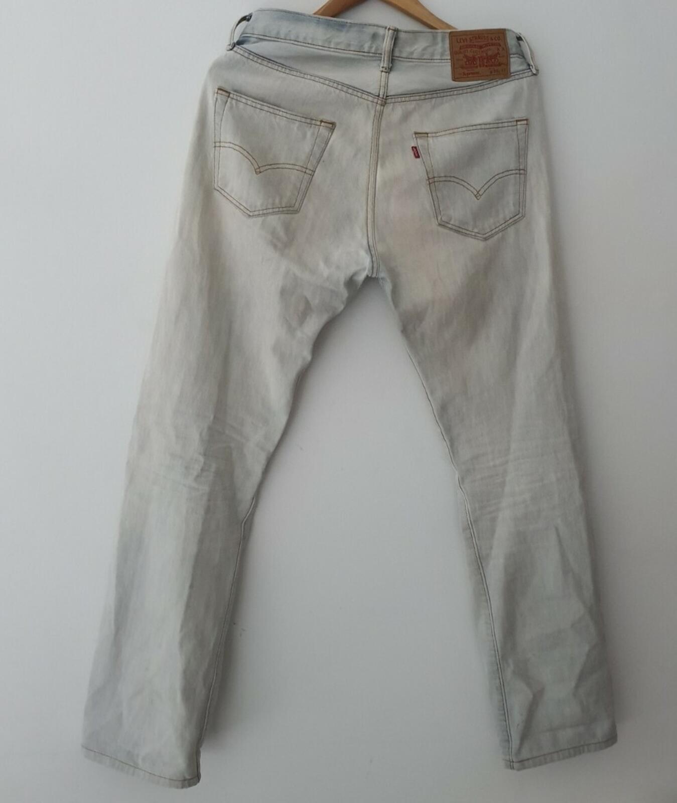 FW16 Supreme x Levi's 501 Bleached Jeans Size W30 L32