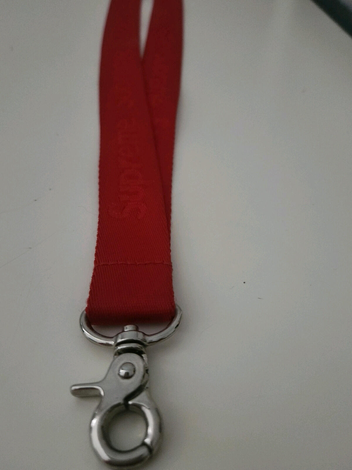 SS16 Supreme Nylon Lanyard Keychain Red Keyring
