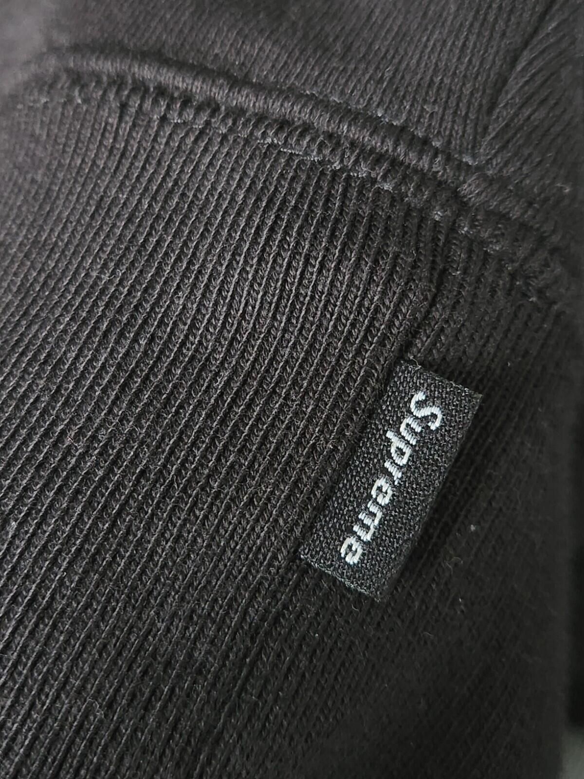 SS22 Supreme Cropped Panels hooded sweatshirt size M medium hoodie Black
