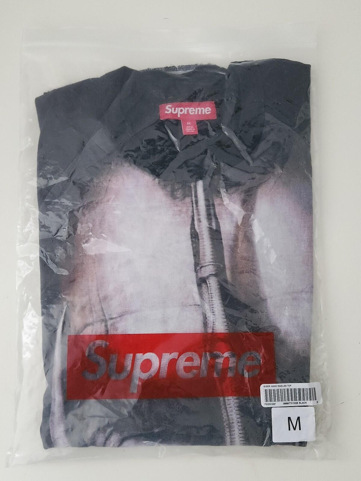 FW23 Supreme x H.R. Giger Raglan L/S Top Tee M medium black long sleeve t-shirt