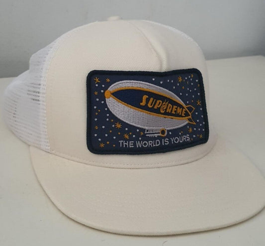 FW20 Supreme Blimp Mesh Back 5-panel white cap hat