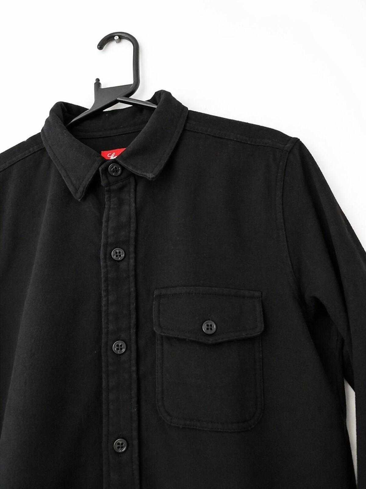 FW13 Supreme Moleskin Naval Shirt Black Size L