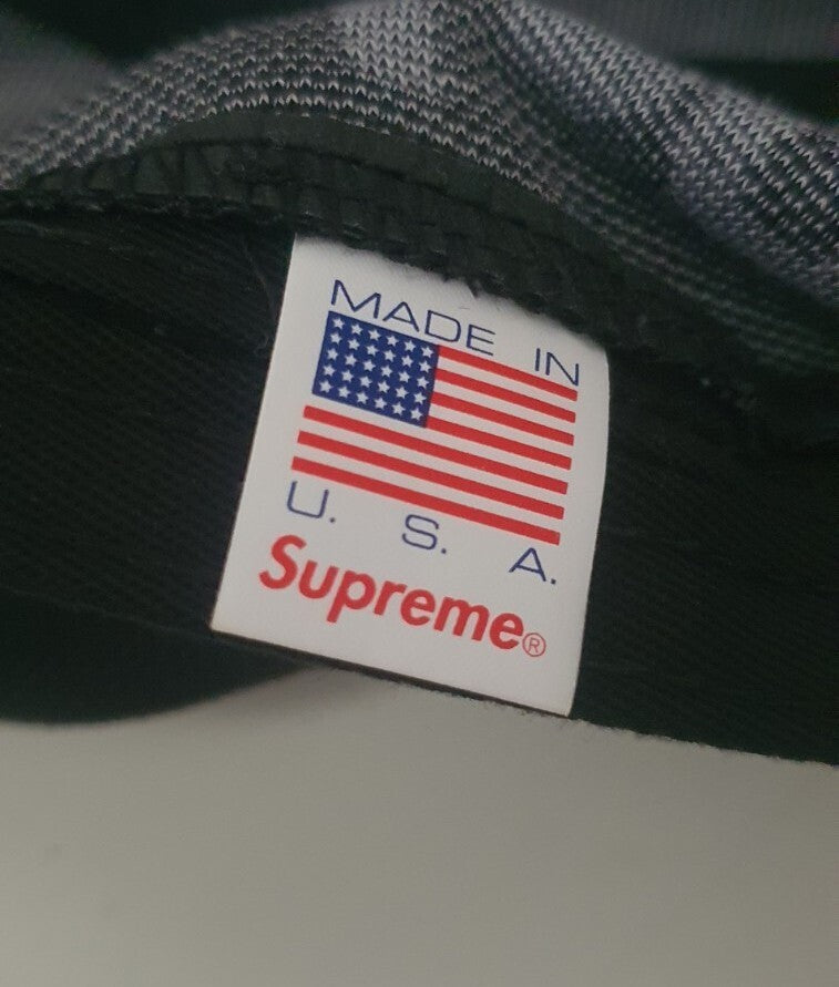 SS21 Supreme Jacquard Pique Camp Cap Black