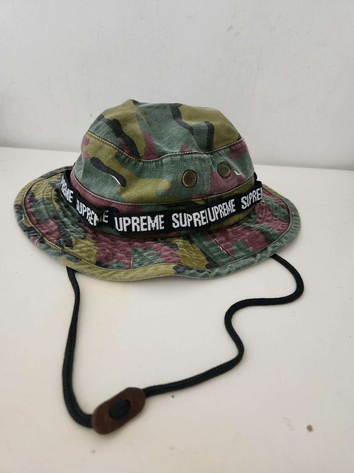 SS18 Supreme Military Boonie Jigsaw Camo Fischerhut S/M Small/ Medium Crusher