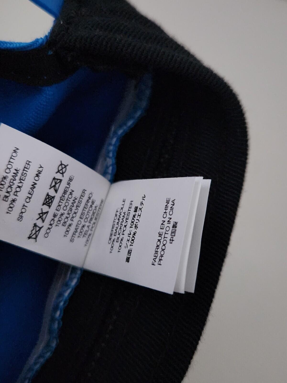 FW23 Supreme AOI Spellout 5-panel blue hat cap embroidered artwork by AOI