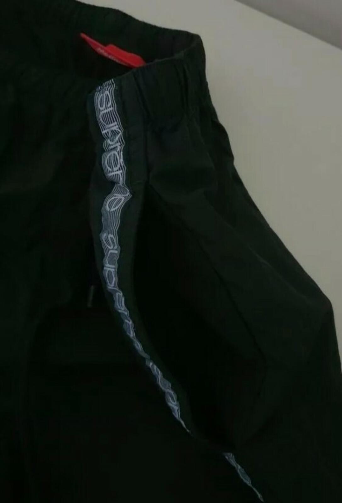 SS18 Supreme Tonal Taping nylon track pant size M medium black