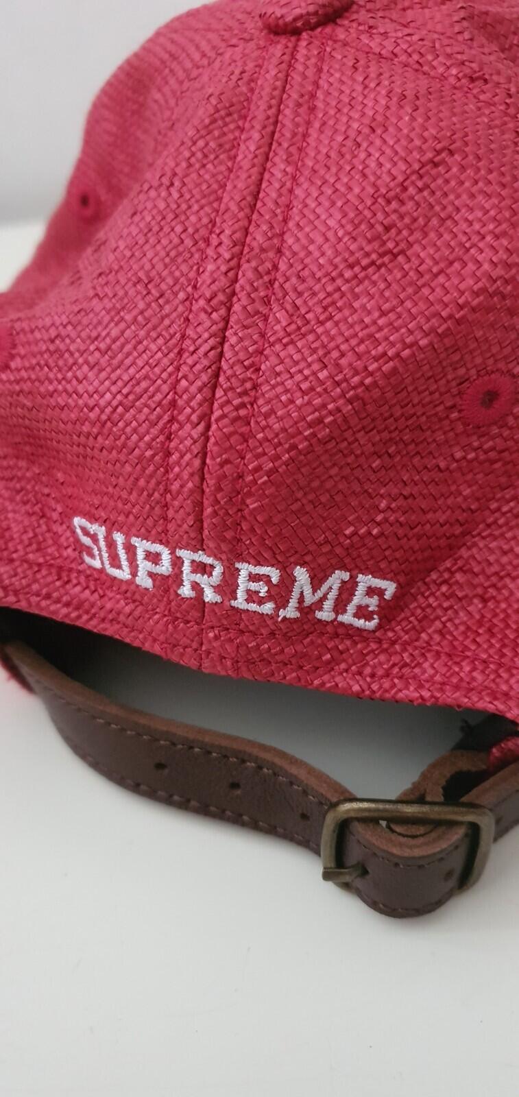 Gorra SS22 Supreme Raffia S Logo 6 Paneles Roja
