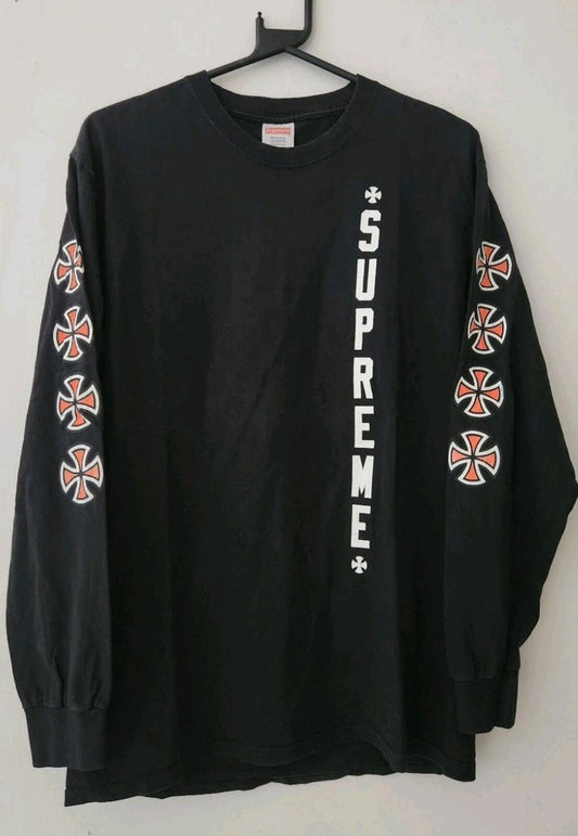 SS12 Supreme Independent L/S Tee M Medium Schwarz Langarm T-Shirt Vintage 2012