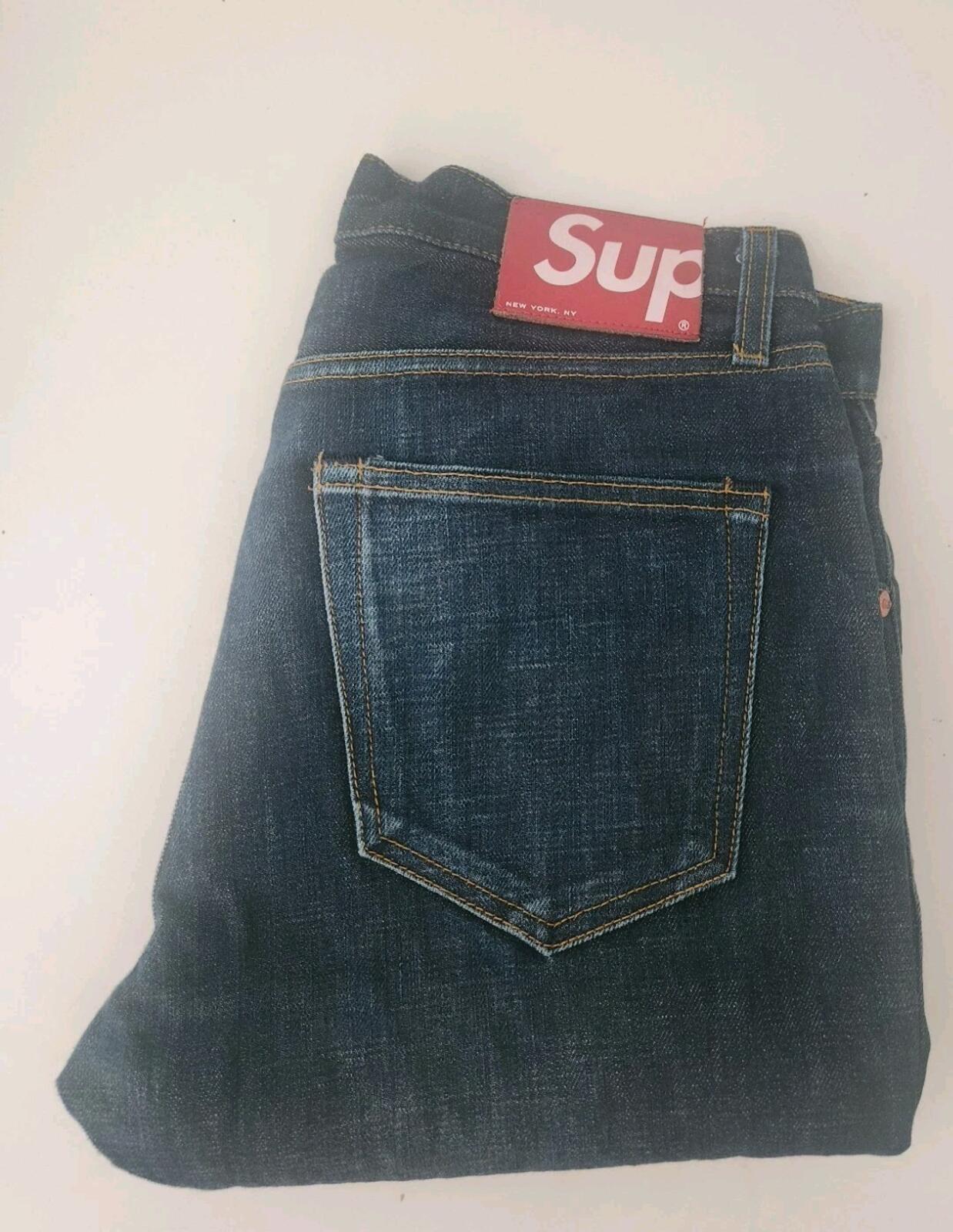 Supreme Denim Slim Jeans Blue Size 30 W30 L27 ALTERED