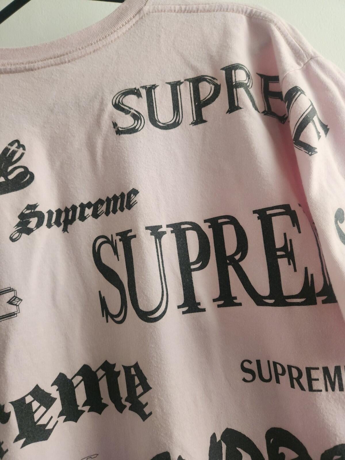 FW20 Supreme Multi Logo Tee Light Pink Size L