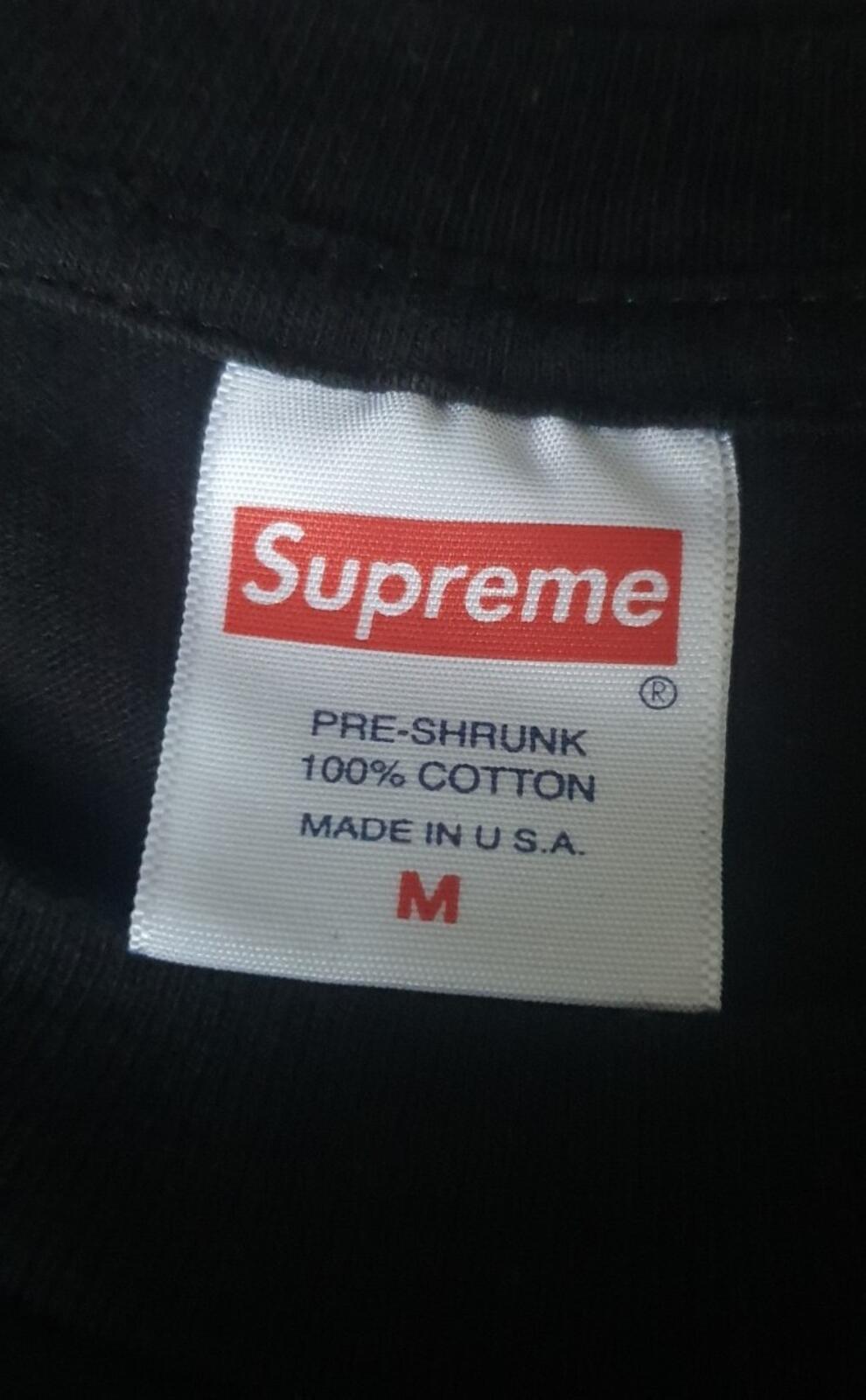 SS19 Supreme Fronts Tee Schwarzes T-Shirt Goldene Grillz Größe M Medium