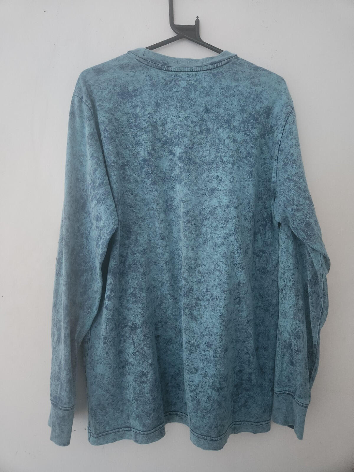 SS17 Supreme Acid wash arc logo l/s top size L large Blue long sleeve