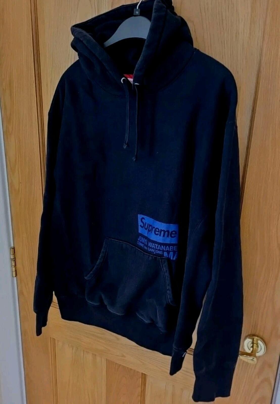 FW21 Supreme x Junya Watanabe CDG Man Hooded Sweatshirt Black Size M
