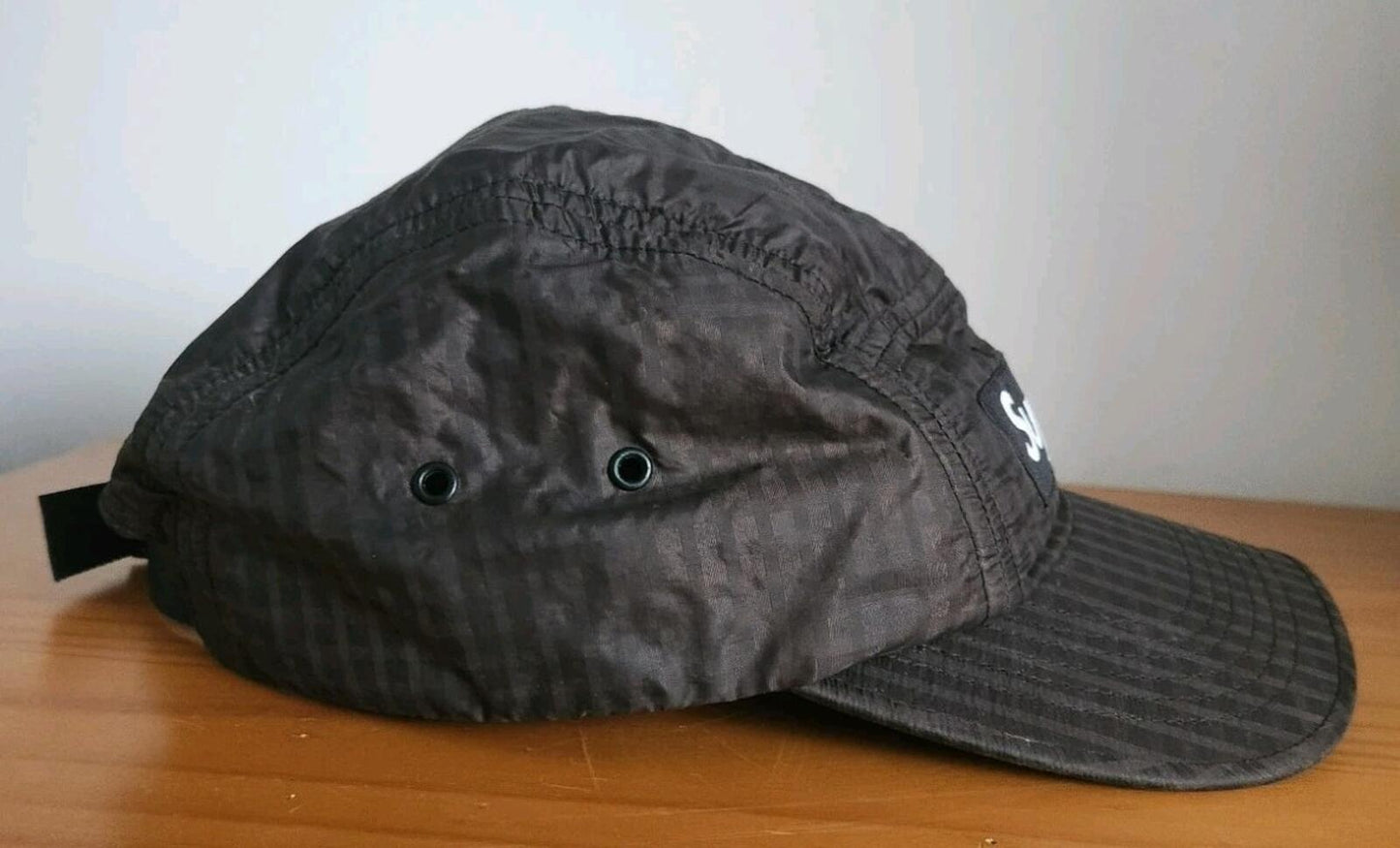 SS21 Supreme Metallic Check Camp Cap Black